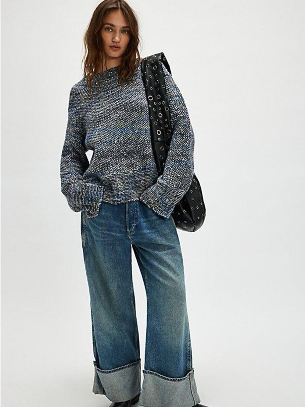 NWT Free People Cotton Candy Sweater Blue Medium